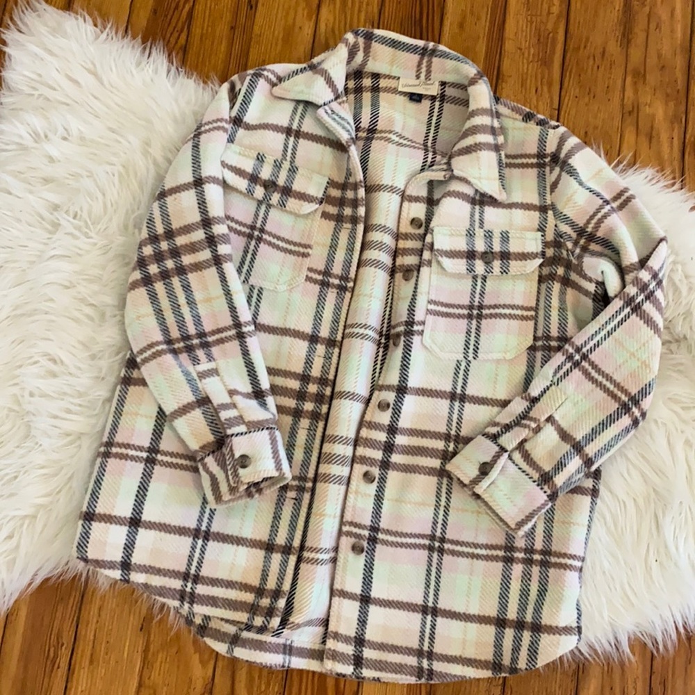 Pink and cream shacket